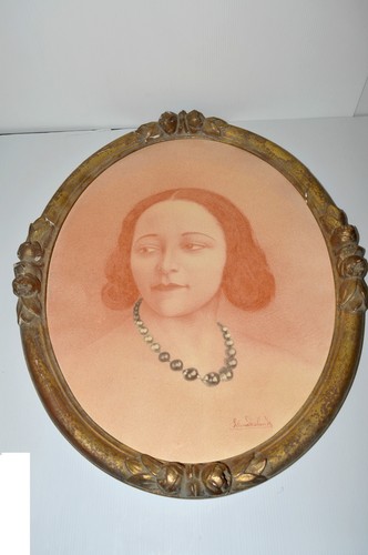 Pastel art deco sanguine - -pastel,