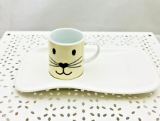 KitchenCraft tasse à café expresso chat avec grande soucoupe 20 x 12,5 x 6cm env