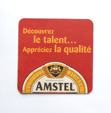 Sous bock  bière Amstel  Découvrez le talent  appréciez la qualité