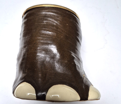Pot tabac gainé cuir - pot, à