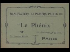 CATALOGUE PAPIERS PEINTS "LE PHENIX" 1913 - ART NOUVEAU, POCHOIRS