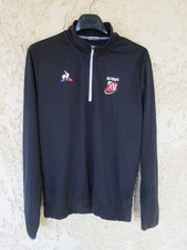 Maillot Sweat training rugby BOURGES XV noir shirt LE COQ SPORTIF col zip L