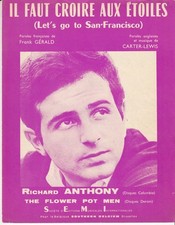 PARTITION RICHARD ANTHONY *IL FAUT CROIRE AUX ETOILES*