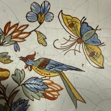 Plat ancienne faïence Rouen