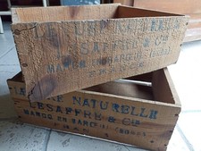 2 Caisses en bois anciennes Levure naturelle LESAFFRE & Cie
