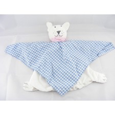 Doudou plat chien lapin blanc