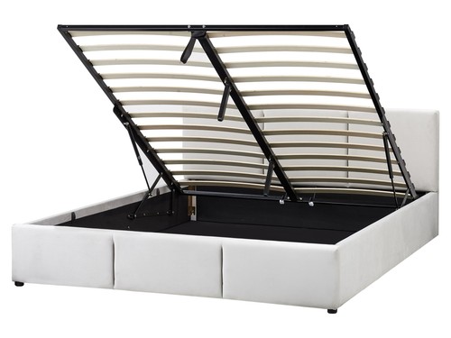 Lit double gris clair - clair, en