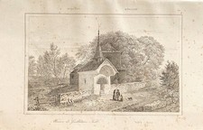 GRAVURE SUISSE  1838  " BURGLEN - MAISON DE GUILLAUME TELL   "