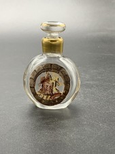 Ancien Flacon En Verre Emaillé Vintage Old Glass