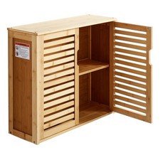 Uimoso Armoire murale de salle de bain avec étagères et portes, idéale pour WC
