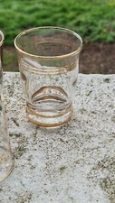  6 verres à liqueur vintage en verre avec dorures vintage 