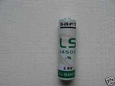 Pile Lithium Saft 3.6V  LS14500 AA / LR6 50.2 x 14.3mm 