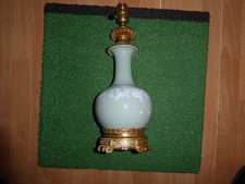 lampe  pétrole celadon   bronze  gagneau 19eme  rue d  Enghien  Paris