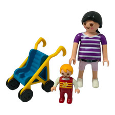 sympa poussette canne + maman enceinte Playmobil ( maison , landau , cosy ) 2799