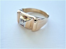 Bague Tank or rose 18 carats