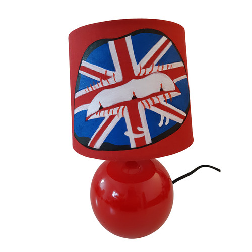 Lampe poser peint - lampe, main