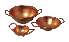 Ensemble de 3 Bols Cuivrés à