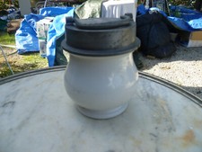 pot a bouillon en faience et étain 1920 mineur