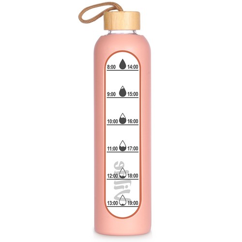 Bouteille eau verre silicone - , 1