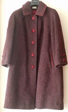 Manteau femme 60 % poils de LAMA couleur Bordeaux marque GAINON Paris