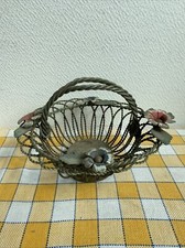 Ancien Panier En Métal Décor