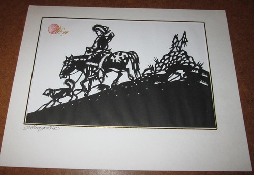 Cavalier chien découpage - cavalier,