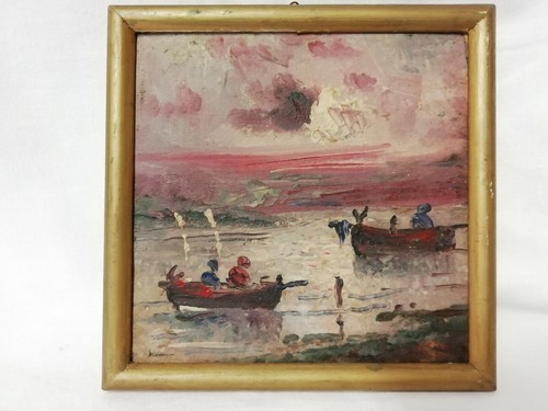 Ancien petit tableau paysage