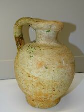 -ANCIEN PETIT CRUCHON CRUCHE TERRE CUITE restes glaçure verte COLLECTION DECO