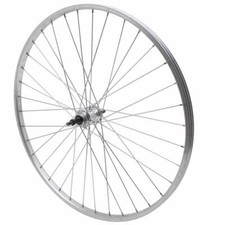 Roue vtc - city patin 700 x 28 - 35 arriere jante et moyeu alu axe plein roue li