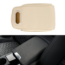 Cache console centrale boîte mouchoirs 12,99"x6,69"x3,15" cuir Nappa beige