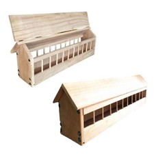 Pigeon Faisier auge, distributeur d'oiseaux en bois, moins de bol d'alimentation