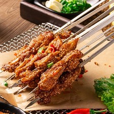  Barbecue en acier inoxydable portable 16pcs Barbecue Barbecue Sticks Kit Kit de