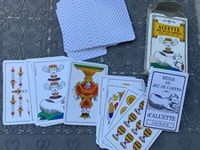 Ancien jeu de cartes d'aluette GRIMAUD jeu de la vache alluette