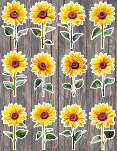 Sunflowers die cut vinyl - sunflowers,