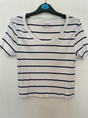Crop top marinère - top, blanc