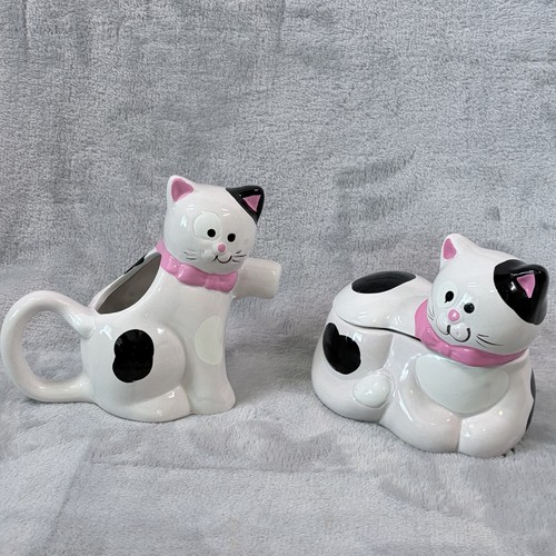 Vintage ceramic cat creamer - creamer, &