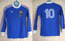 Maillot Equipe France Mondial 1978 Platini Vintage Adidas ventex - 9 / 10 ans