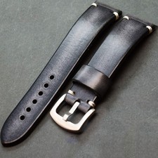 Bracelet de Montre Strape en cuir, Vintage 18- 26 mm gris watch Band