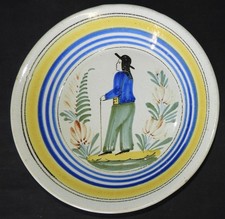 HB - QUIMPER : Assiette creuse XIXème (22 cm) avant 1870