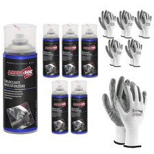 6 BOMBETTES SPRAY DÉBLOQUANT HD ML 400 LUBRIFIANT + 6 PAIRES DE GANTS AMBROSOL