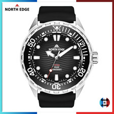 ✅ Montre NORTH EDGE TRITON Solaire Homme – Cadran Noir & Bracelet Noir
