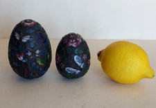 2 Oeuf Ancien En Argent Et