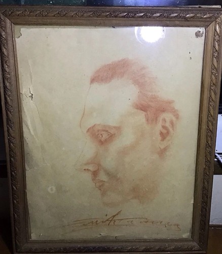 Dessin ancien sanguine - ancien,,