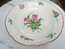 LUNEVILLE-REVERBERE VIEUX STRASBOURG-GRAND PLAT CREUX DECOR A LA TULIPE Ø 33 
