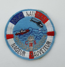 Police Nationale tissu CRS Maitre Nageur Sauveteur, 71 mm
