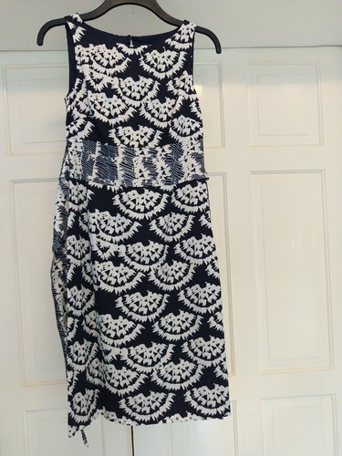 Robe motif mousson bleu marine