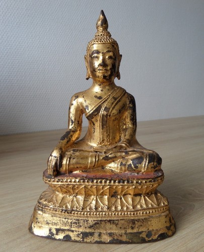 Antique ancien bronze buddha - antique,