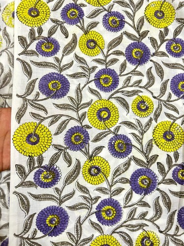Tissu imprimé floral - , bloc