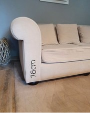 canapé roche bobois 3 places, beige, housses coussins et assises dehoussable 