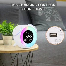 Lumière de réveil double alarme lever/coucher du soleil avec horloge LED de s...